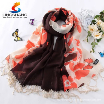 2015 Bufandas de colgante de color sólido Forme la bufanda de la borla Pashmina Cashmere Shawl abrigo Mujeres Niñas Bufanda Accesorios